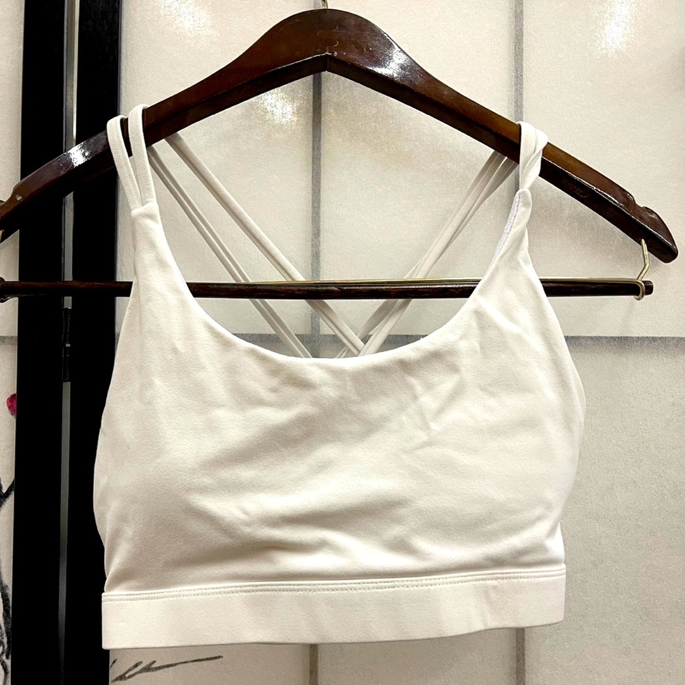 White sports bra